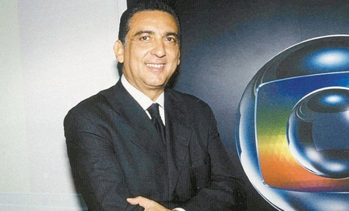 Galvão Bueno, narrador da TV Globo na década de 90. Crédito da foto: Divulgação/TV Globo, via Portal UOL.