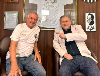 Zé Carlos e Milton Neves na sede do Terceiro Tempo em outubro de 2025. Foto: Thiago Tufano Silva/Portal Terceiro Tempo