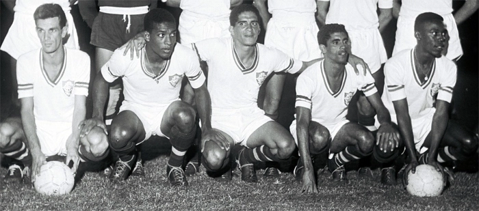 Da esquerda para a direita: Telê Santana, Waldo, Léo Briglia, Jair Francisco e Escurinho. Foto enviada pelo historiador Roberto Saponari