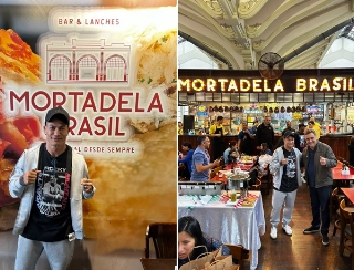 Popó visita o bar Mortadela Brasil no Mercadão SP