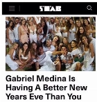 Revista norte-americana insinua que o Revèillon de Gabriel Medina foi festejado com `caipirinha e cocaína`