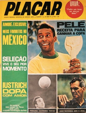 Yustrich é citado na capa da revista Placar durante a Copa do Mundo de 70