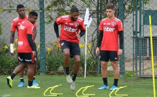 Equipe paulista fez seu último treino antes do confronto no CT da Barra Funda. Foto: Érico Leonan / saopaulofc.net