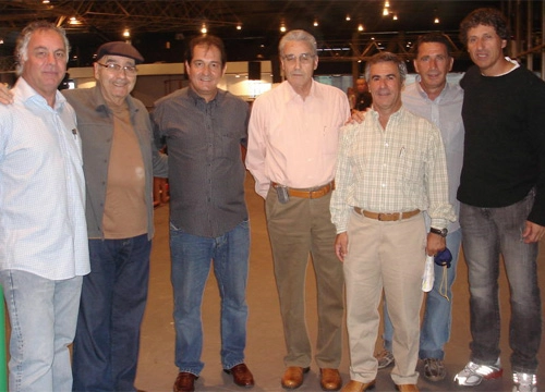 Na foto vemos Nenê, Mario Travaglini, Muricy Ramalho, José Teixeira, Emilio Miranda, Tata e Carlos Pracidelli.