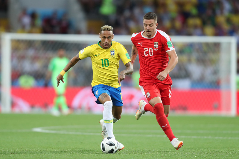 Seleção brasileira também enfrentou os sérvios na primeira fase de 2018. Foto: Lucas Figueiredo/CBF