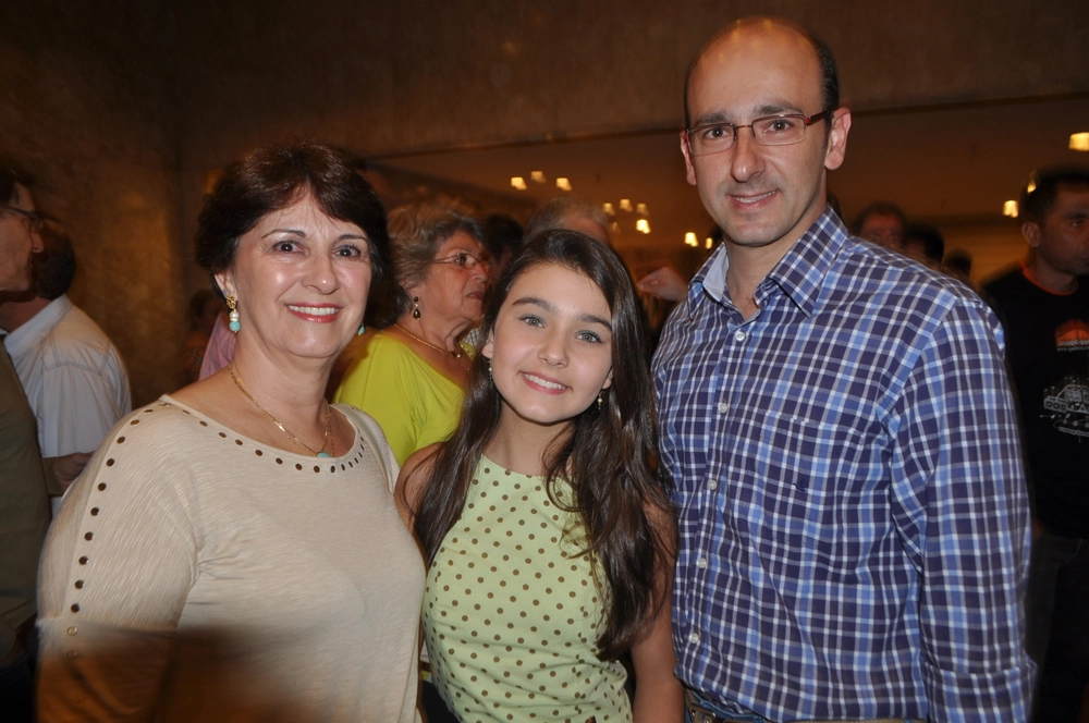 A esposa Maria Luiza, a neta Caroline e o filho Bird Clemente Júnior no lançamento da Old Stock Race, no Hotel Transamérica, zona sul de São Paulo, em 06 de novembro de 2014. Foto: Marcos Júnior/Portal TT