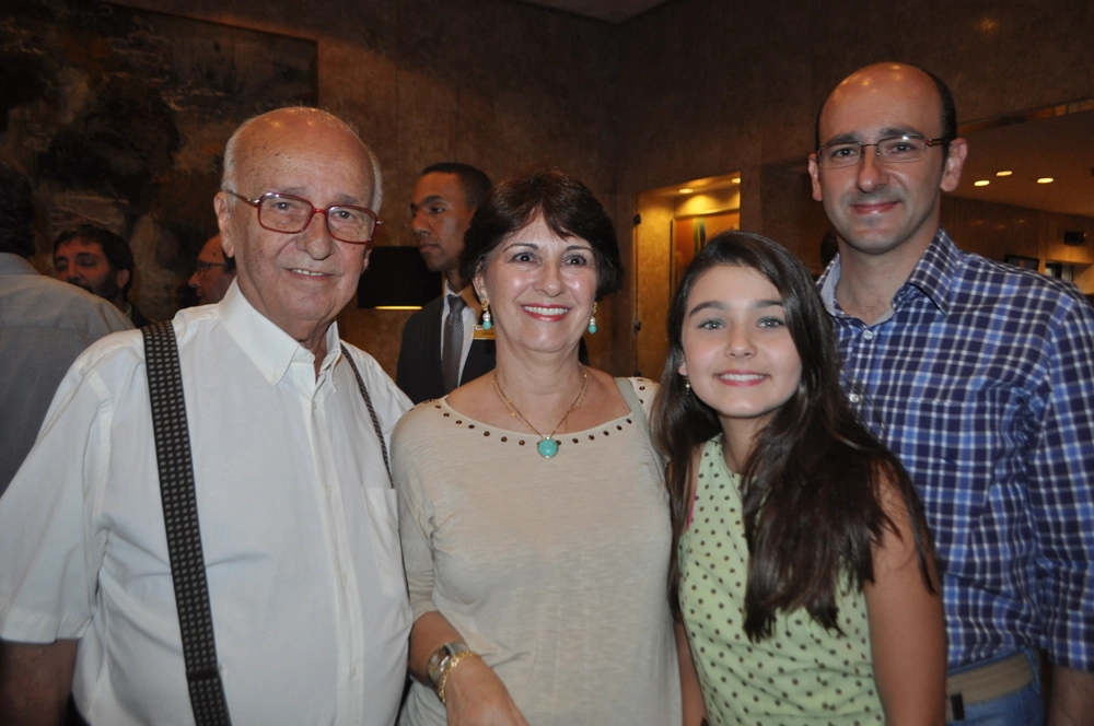 Bird Clemente, sua esposa Maria Luiza, a neta Caroline e o filho Bird Clemente Júnior no lançamento da Old Stock Race, no Hotel Transamérica, zona sul de São Paulo, em 06 de novembro de 2014. Foto: Marcos Júnior/Portal TT