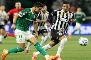 Flaco López será um dos desfalques esmeraldinos nesta noite. Foto: Cesar Greco/Palmeiras