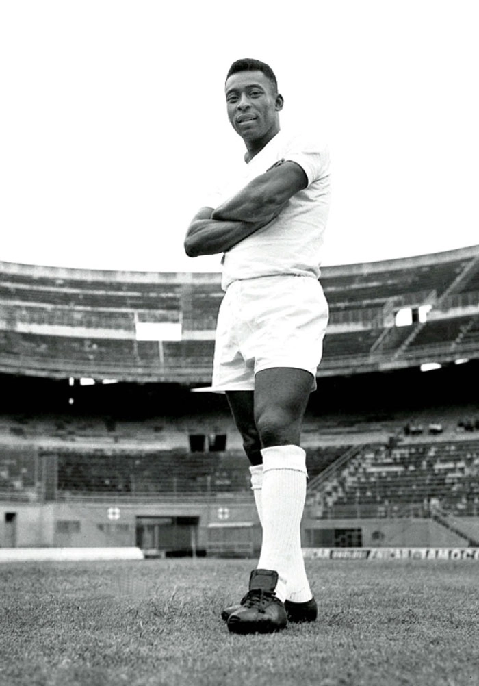 Em 1964, o Rei do Futebol no estádio San Siro em Milão. Crédito da foto My Ear