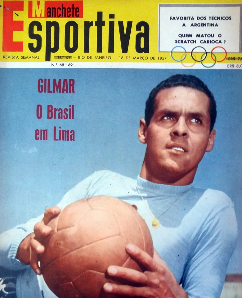 Gylmar na capa da Revista Manchete Esportiva, 69, de 1957