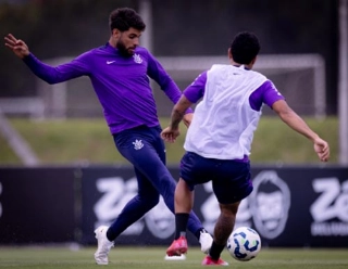Yuri Alberto durante treino do Alvinegro. Foto: Divulgação/Corinthians