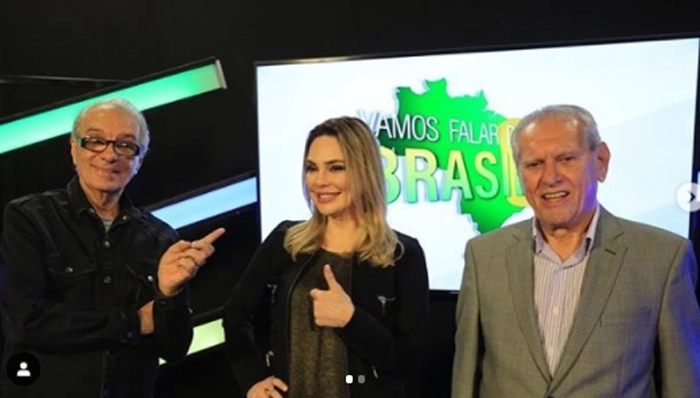Hélio Sileman, Rachel Sheerazade e Joseval Peixoto em 17 de outubro de 2020. Foto: arquivo pessoal de Hélio Sileman