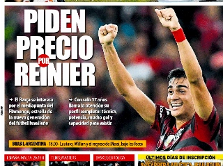 Jovem Reinier estampa a campa do Mundo Deportivo. Foto: Divulgação