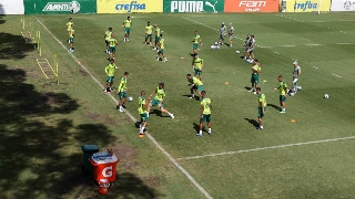 Treino do Verdão no último domingo. Foto: Cesar Greco/Palmeiras