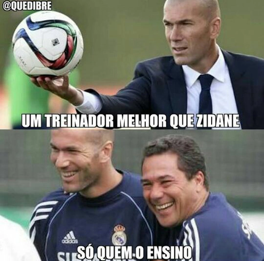 Zidane e Vanderlei Luxemburgo. Imagem: reprodu&ccedil;&atilde;o
