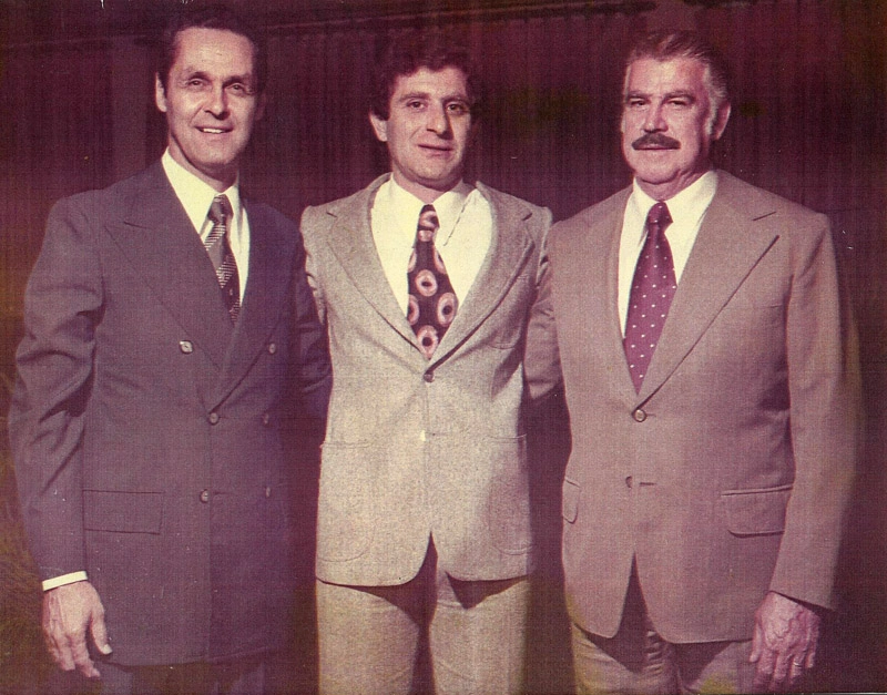 Em 1979, Gyllmar dos Santos Neves, Nelson Lotaif e Oberdan Cattani. Foto enviada por Nelson Lotaif