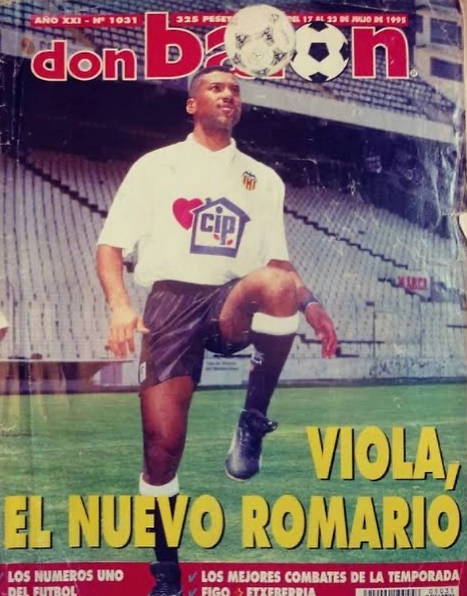 Expectativa otimista na capa da Revista Don Balón, da Espanha, em 1995, quando Viola chegou ao Valencia. Foto: Reprodução