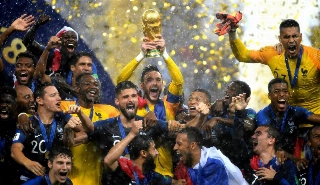 A campeã França sai na frente para a próxima Copa. Foto: FIFA/Getty Imagens
