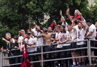 Jogo foi disputado no Allianz Parque. Foto: Twitter/Flamengo