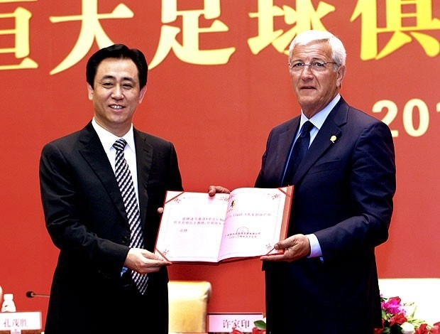 Em 18 de maio de 2012, Marcello Lippi acertou sua ida para o Guangzhou Evergrande, da China. Foto: UOL