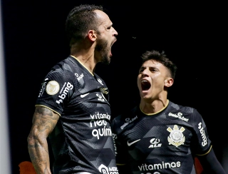 Renato Augusto comemora seu belo gol contra o Bragantino. Foto: Rodrigo Coca/Ag. Corinthians 