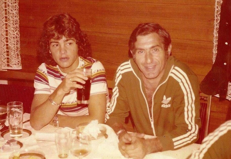 Edinho e o ex-goleiro Félix no Fluminense, na década de 1970. Foto: arquivo pessoal