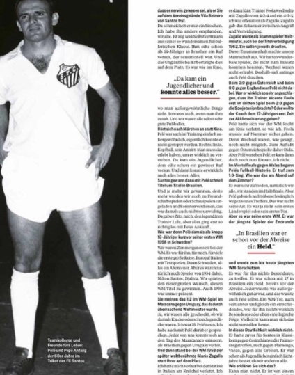 Nos anos 60, em reportagem da revista alemã Kicker. Reprodução