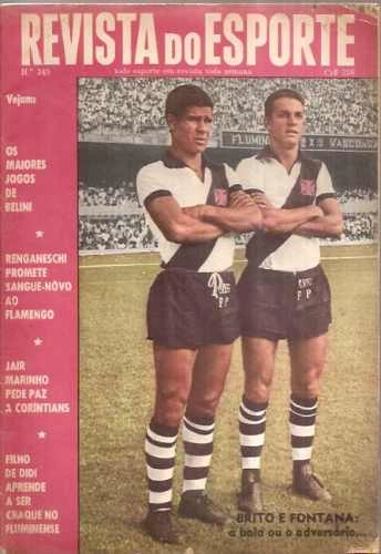 Capa da Revista do Esporte, em 1965, com a dupla de zaga do Vasco, Brito e Fontana