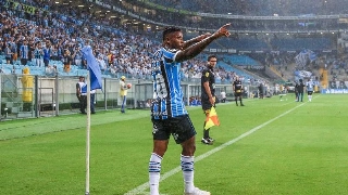 Marinho teve passagem pelo clube ga&uacute;cho antes de se transferir para o Santos. Foto: Lucas Uebel/Gr&ecirc;mio