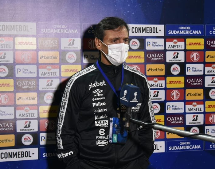 Treinador argentino pediu que os torcedores não cornetem a equipe durante as partidas. Foto: Ivan Storti/Santos FC