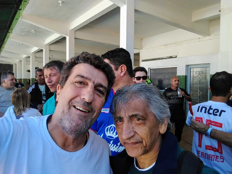 Carlos Alberto Spina (ex-Matsubara) e Rosemiro em Santa Isabel (SP), em junho de 2019. Foto: arquivo pessoal de Carlos Alberto Spina