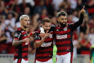 Mengão já está classificado e sonha com a primeira posição geral da Libertadores. Foto: Alexandre Vidal/Flamengo