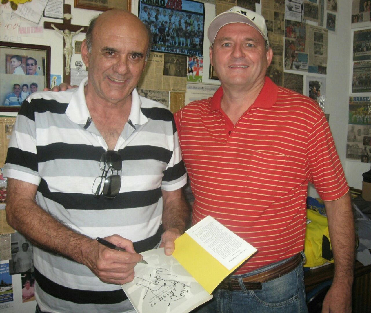 Waldir Peres e Tico Cassolla. Foto enviada por Tico Cassolla