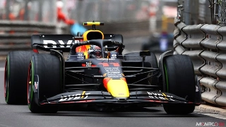 Mexicano largou em terceiro e triunfou no Principado. Foto: Oracle Red Bull Racing