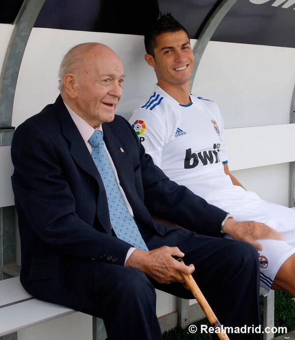 Di St&eacute;fano e Cristiano Ronaldo, duas lendas do Real Madrid