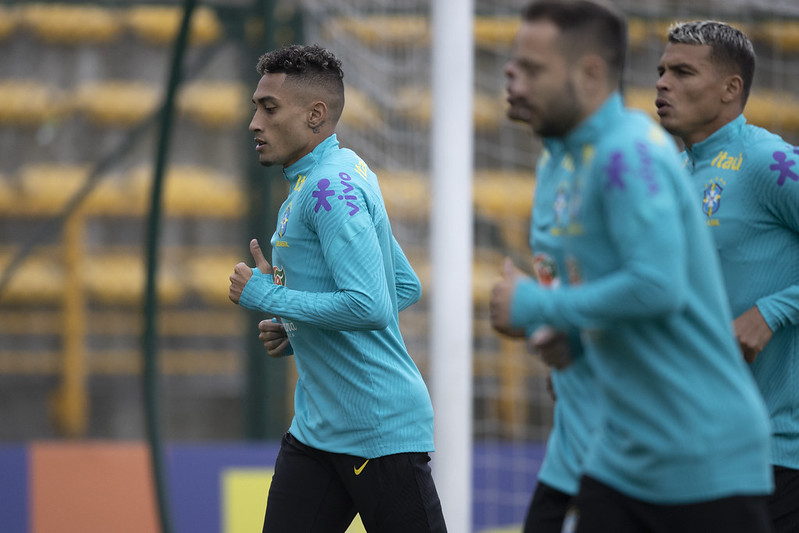 Raphina, atacante do Leeds e da seleção brasileira. Foto: Lucas Figueiredo/CBF