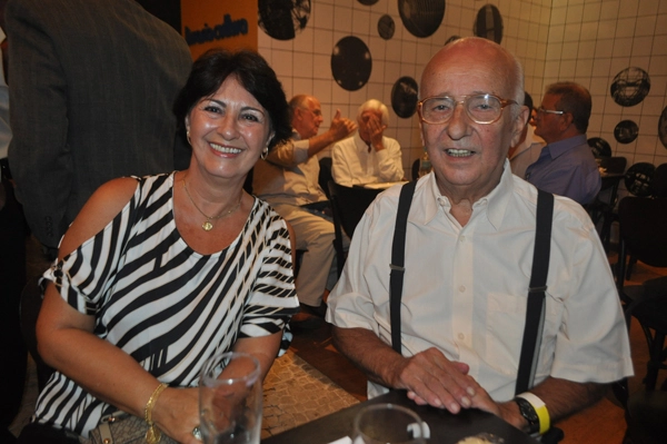 O casal Luiza e Bird Clemente em 17 de março de 2014 no 5º Velocult, no Conjunto Nacional, na Avenida Paulista. Foto: Marcos Júnior/Portal TT 