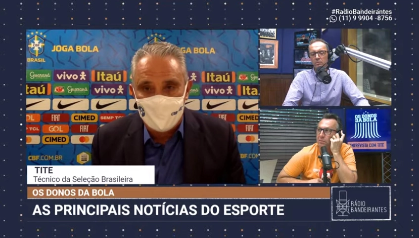 Tite, o convidado de Ricardo Capriotti e Neto no 