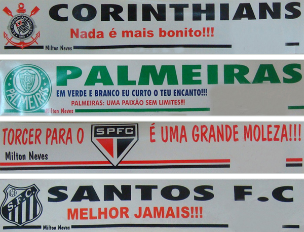 Corinthians, Palmeiras, São Paulo, Santos, Portuguesa, Guarani e Ponte Preta ganharam frases de Milton Neves