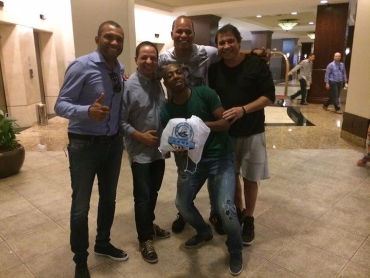 Amoroso, Carlos Batista, Aloísio Chulapa, Luizão e Amaral, em abril de 2017. Foto: reprodução