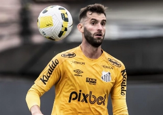 Léo Baptistão, atacante do Santos. Foto: Ivan Storti/SFC
