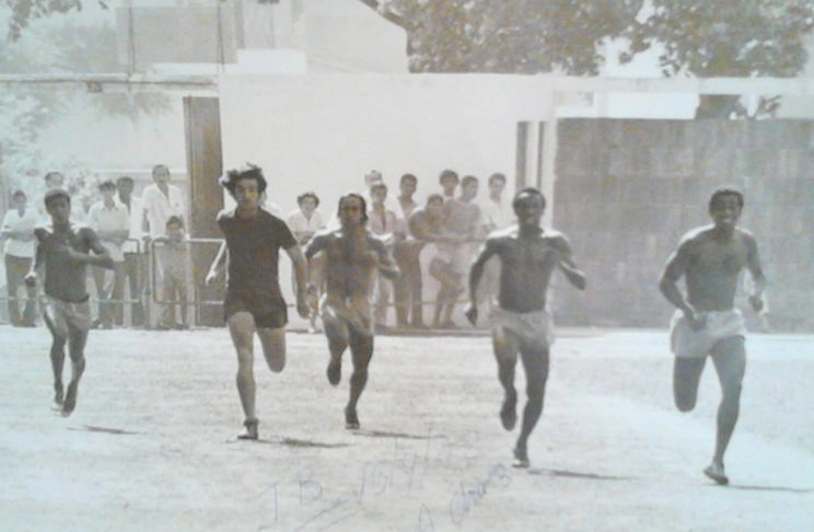 Treino do Fluminense.Da esquerda para a direita: Oliveira, Jorge Vitório, Didi, Ivair e Jair. Foto: reprodução.