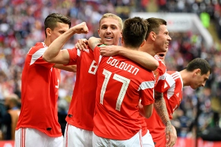 Time anfitri&atilde;o come&ccedil;ou bem a Copa no jogo disputado em Moscou. Foto: Divulga&ccedil;&atilde;o/Fifa