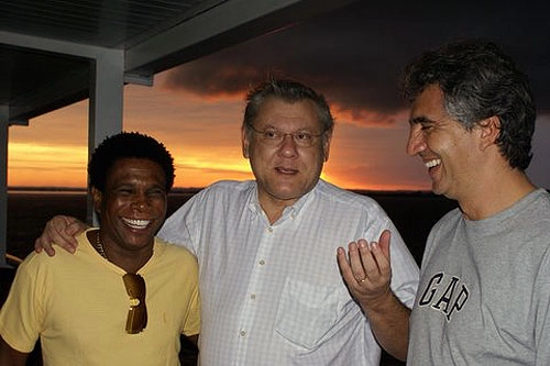 Neguinho da Beija-Flor, Milton Neves e Aldo Fernandes.