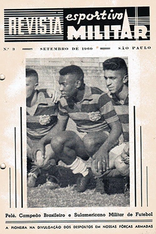 Pelé em 1960, quando soldado do 2º BC, em Santos. Reprodução enviada por Eduardo Monteiro em 2013