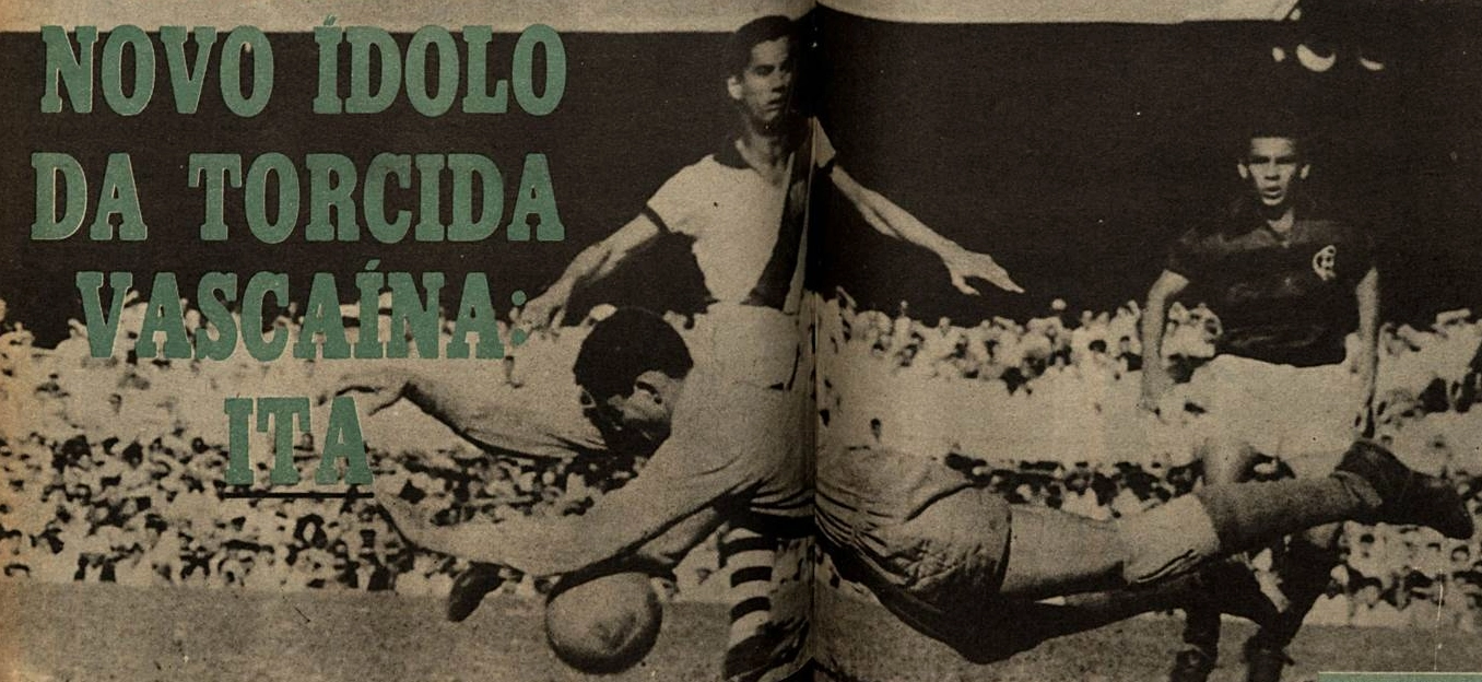 Contra o Flamengo. Segundo jogo de Ita com a camisa do Vasco da Gama, em setembro de 1960. Foto enviada por Roberto Saponari
