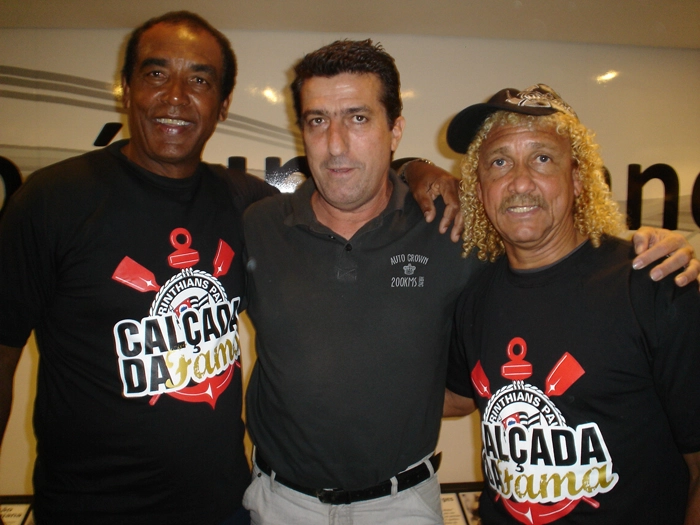Em setembro de 2011. Geraldão, Carlos Alberto Spina e Biro-Biro no Parque São Jorge