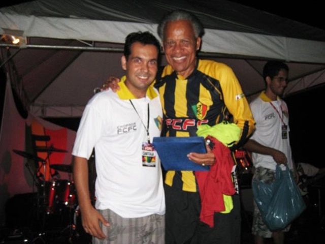 Dadá Maravilha em Bom Despacho-MG, em festa do Fim de Carreira Futebol Clube. Foto: Site do Fim de Carreira Fuetebol Clube