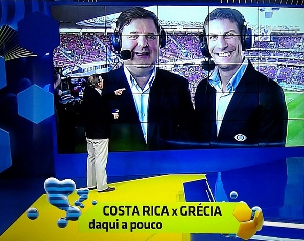 Milton Neves conversa ao vivo com Ulisses Costa e Pedrinho durante a Copa de 2014