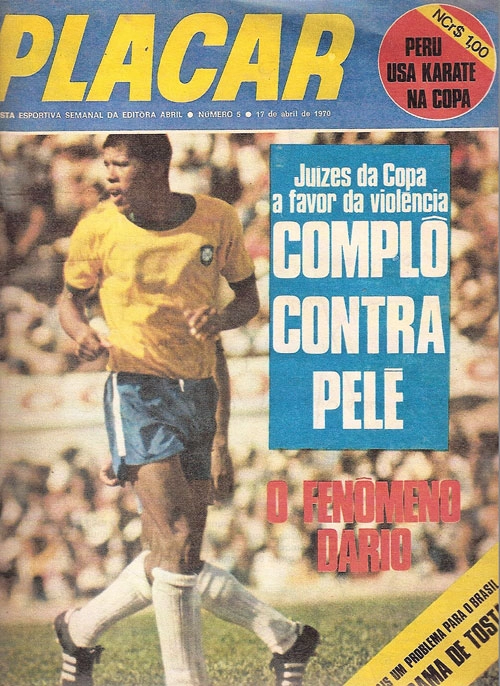 Revista Placar de 1970, lançada poucos dias antes do início da Copa do Mundo do México, retrata Dadá e sua presença na lista de Zagallo